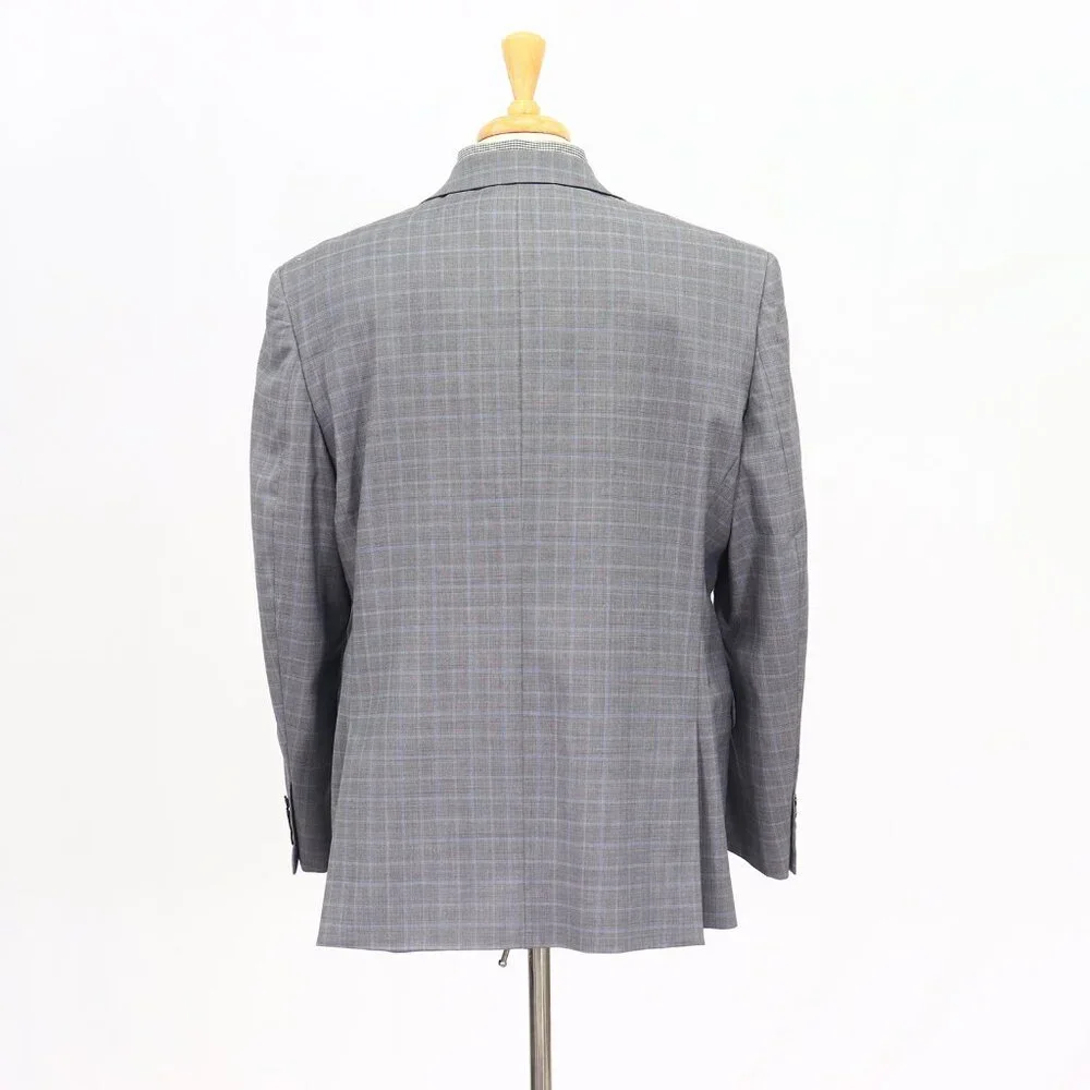 Stafford 48R Gray Check 2-Button Sport Coat Blazer Jacket T226